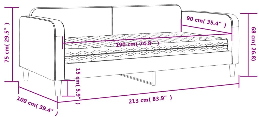 ΚΑΝΑΠΕΣ ΚΡΕΒΑΤΙ ΜΕ ΣΤΡΩΜΑ ΑΝΟΙΧΤΟ ΓΚΡΙ 90 X 200 ΕΚ. ΥΦΑΣΜΑΤΙΝΟ 3196808