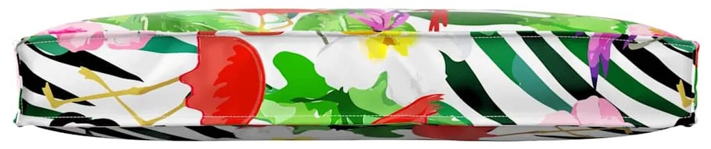 vidaXL Μαξιλάρι παλέτας για πλάτη Floral Πολύχρωμο 80 x 40 x 12 cm