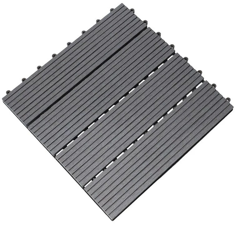 Πλακάκι WPC 30,5 x 30,5εκ. γκρι σκούρο
