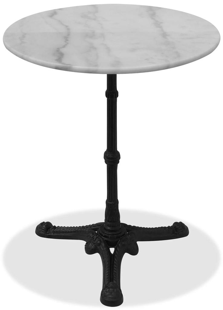 Μεταλλικό Στρογγυλό Τραπέζι Με Μάρμαρο 60 x 72(h)cm
