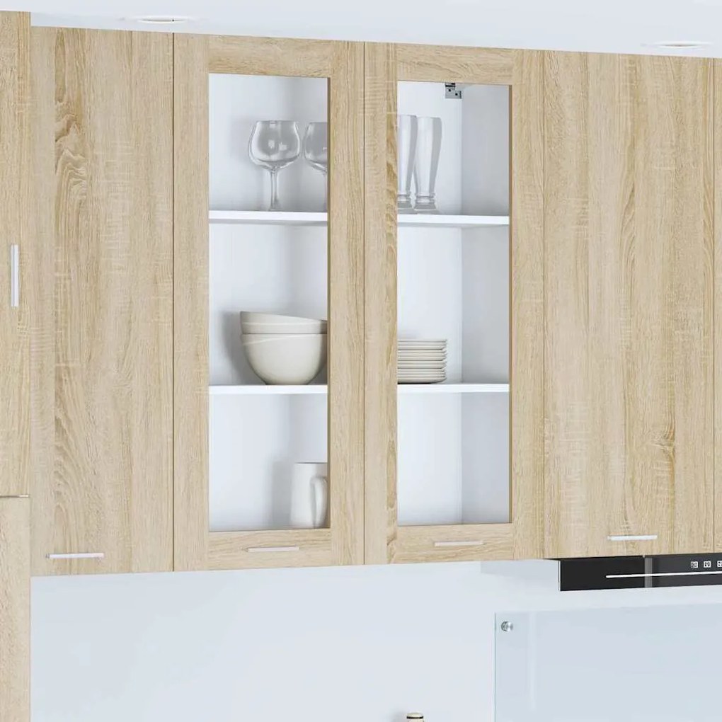 vidaXL Κρεμαστό ντουλάπι με αποθήκευση Δρύς Sonoma 80 x 31 x 100 εκ.