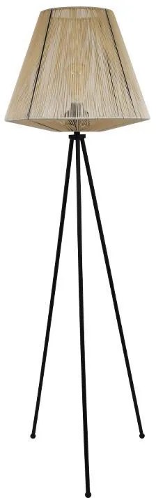 Φωτιστικό Δαπέδου Cord Fylliana Μαύρο - Κρέμ 42x140 εκ. 42x42x140 εκ.