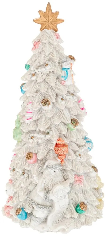 Χριστουγεννιάτικο Διακοσμητικό Δέντρο Polyresin Κουρδιστό Με Μουσική&amp;Κίνηση 9,5x9,5x21εκ. iliadis 90503