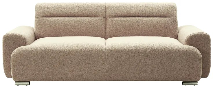 Kαναπές τριθέσιος Harmonious pakoworld μπουκλέ μπεζ 223x42x114εκ