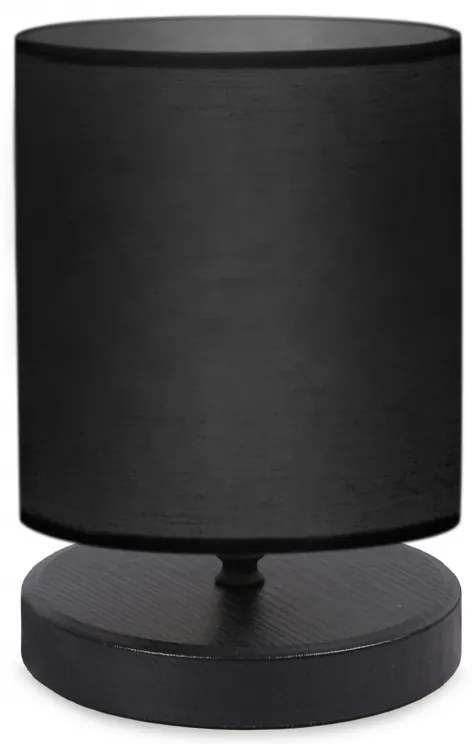 Φωτιστικό επιτραπέζιο Hassard Megapap ύφασμα/Mdf χρώμα μαύρο 15x16x22εκ.