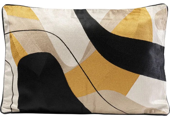 Cushion Kissen Fields Yellow 60x40cm - Μαύρο