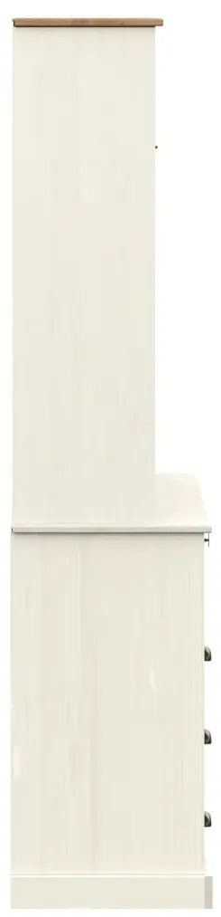 vidaXL Βιτρίνα VIGO Λευκή 80 x 40 x 176 εκ. από Μασίφ Ξύλο Πεύκου