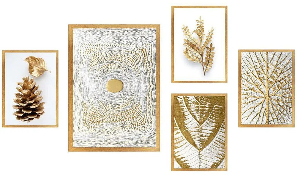 Κάδρα (Σετ 5Τμχ) 364LUL1192 24x29/34x44cm Multi Wallity Vertical Πλαστικό,Mdf