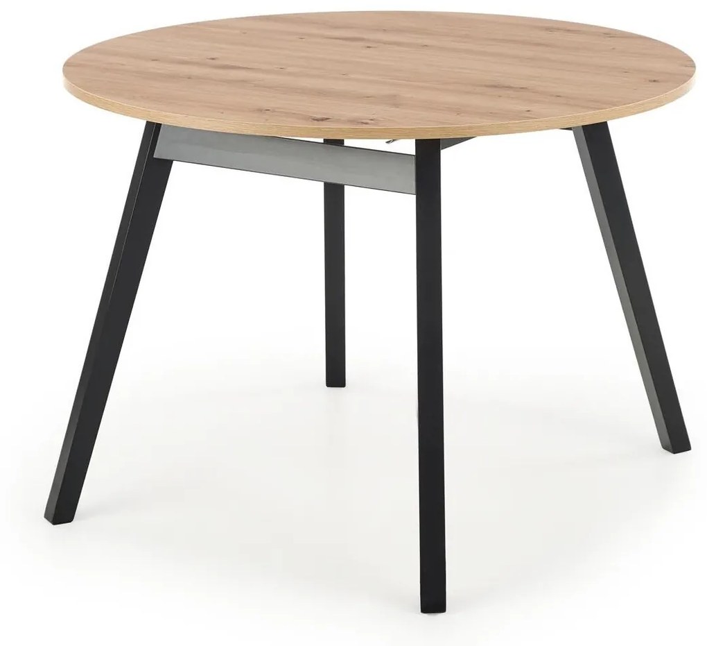 Τραπέζι Houston 981, Μαύρο, Artisan βελανιδιά, 73cm, 21 kg, Επιμήκυνση, Φυσικό ξύλο καπλαμά, Ξύλο, Ξύλο: Οξιά | Epipla1.gr
