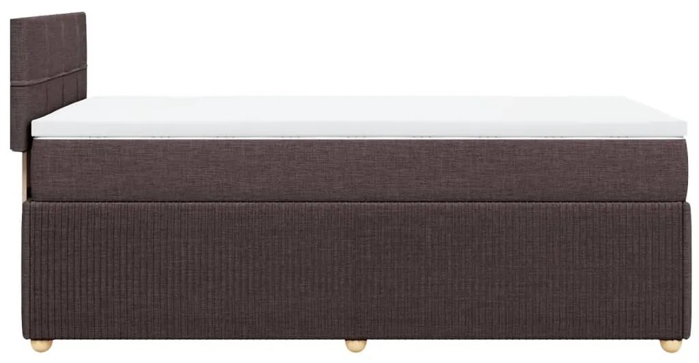 ΚΡΕΒΑΤΙ BOXSPRING ΜΕ ΣΤΡΩΜΑ ΣΚΟΥΡΟ ΚΑΦΕ 90X200 ΕΚ. ΥΦΑΣΜΑΤΙΝΟ 3287342