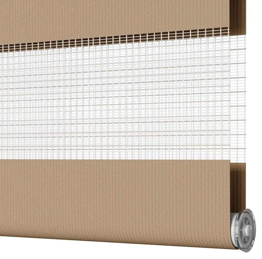 Ζέβρα τυφλή 105x150 cm Πλάτος υφάσματος 100,9 εκ. Πολυεστέρας - Καφέ