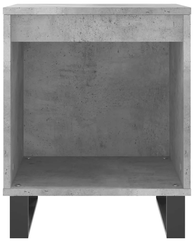 vidaXL Κομοδίνα 2 τεμ. Γκρι Σκυροδέματος 40x35x50 εκ. Επεξεργ. Ξύλο