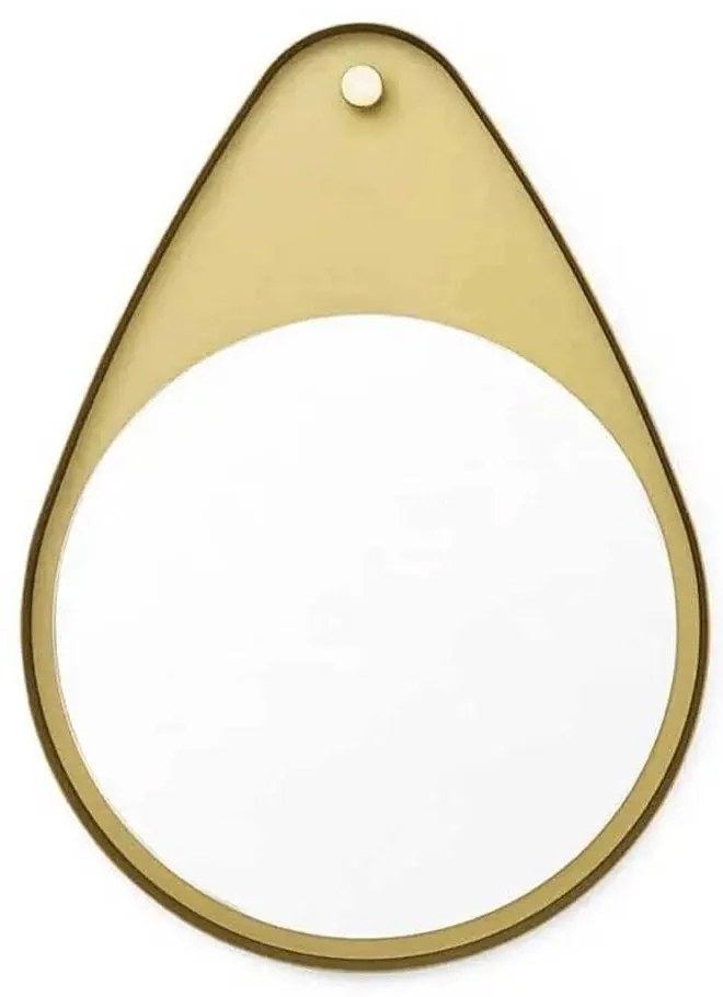 Καθρέπτης Τοίχου Peacock Brass 35,5x26x1,7cm Normann Copenhagen Metal, Glass