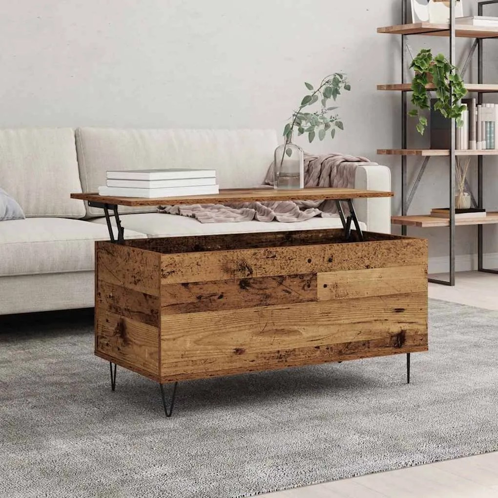 vidaXL Τραπεζάκι σαλονιού Παλαιό ξύλο 90 x 44.5 x 45 εκ.