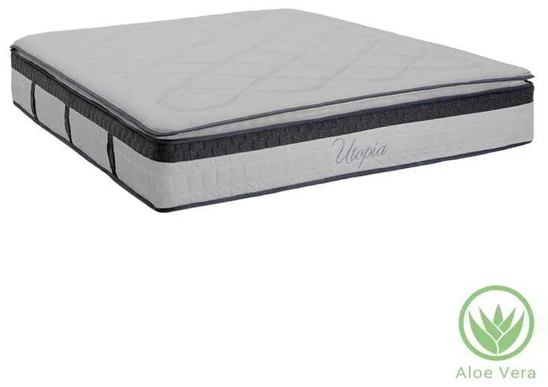 Στρώμα Utopia pakoworld pocket spring με ανώστρωμα aloe vera 30-32cm 160x200εκ