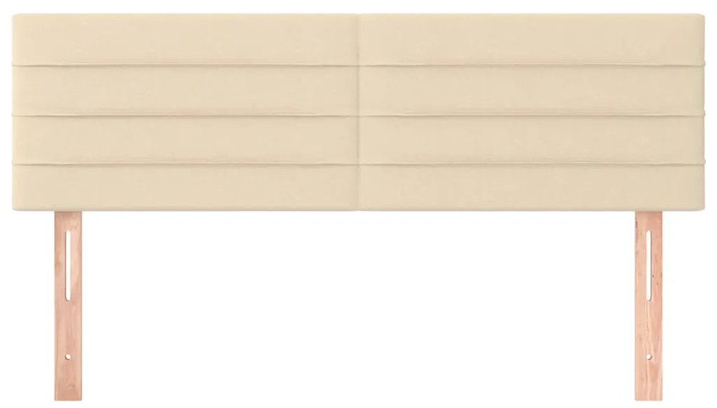 vidaXL Κεφαλάρια Κρεβατιού 2 τεμ. Κρεμ 72x5x78/88 εκ. Υφασμάτινα