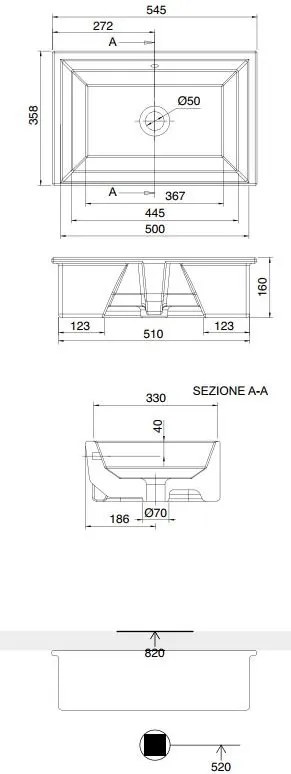 Νιπτήρας Scarabeo Tech