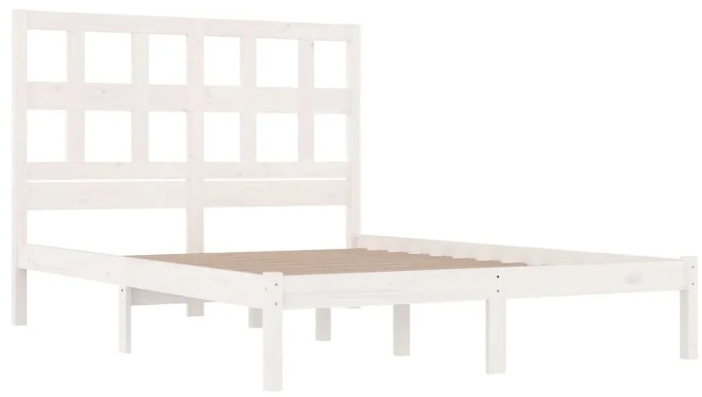 vidaXL Σκελετός Κρεβ. Χωρίς Στρώμα Λευκό 120x200 εκ Μασίφ Πεύκο