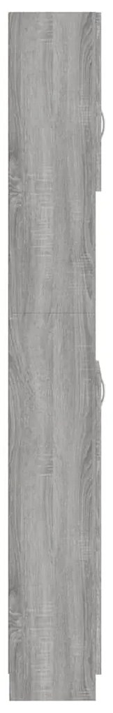 vidaXL Ντουλάπι Μπάνιου Γκρι Sonoma 32x25,5x190 εκ. Επεξεργασμένο Ξύλο