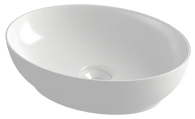 Νιπτήρας Πορσελάνη Επιτραπέζιος 50x38xY14,4 cm Olympia Trend Oval 02 White Glossy Orabella 60138