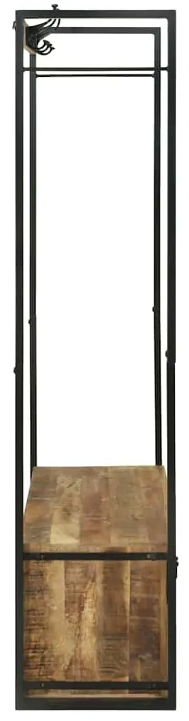 vidaXL Κρεμάστρα Ρούχων Καφέ 110 x 40 x 185 εκ Μασίφ ξύλο μάνγκο