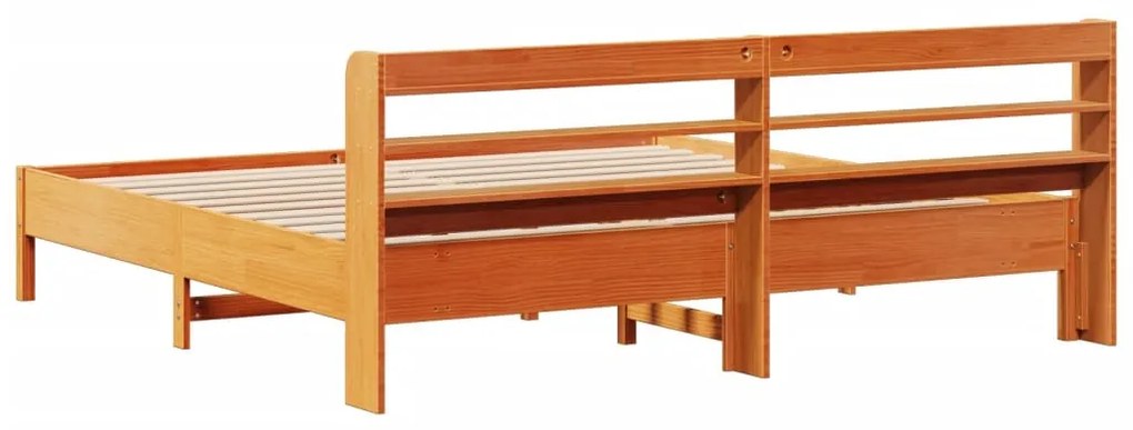 vidaXL Σκελετός Κρεβ. Χωρίς Στρώμα Καφέ Κεριού 180x200 εκ Μασίφ Πεύκο