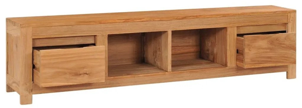 Έπιπλο Τηλεόρασης 135 x 30 x 35 εκ. από Μασίφ Ξύλο Teak - Καφέ