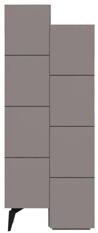 Ντουλάπι-στήλη Romane pakoworld μόκα 62.2x37.4x155.4εκ