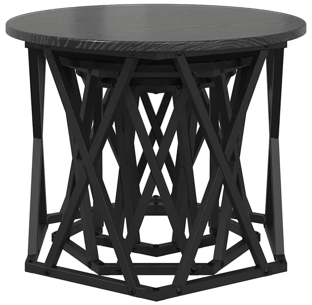 vidaXL Κομοδίνο Μονάδας 3 pcs Μαύρη δρυς 53 x 53 x 40 cm