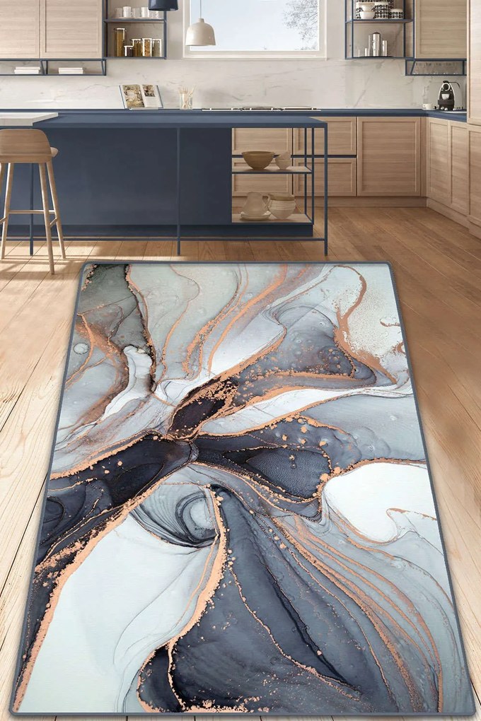 Χαλί Colore Misto 287CHL1952 Blue-Brass Conceptum Hypnose 80X120cm