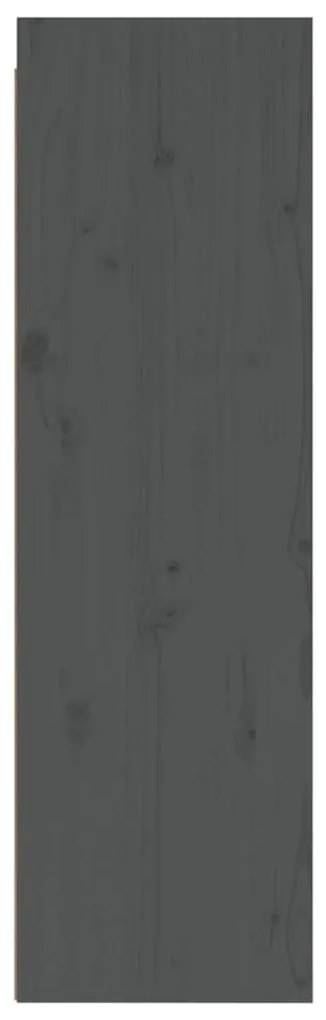 Ντουλάπι Τοίχου Γκρι 30 x 30 x 100 εκ. από Μασίφ Ξύλο Πεύκου - Γκρι