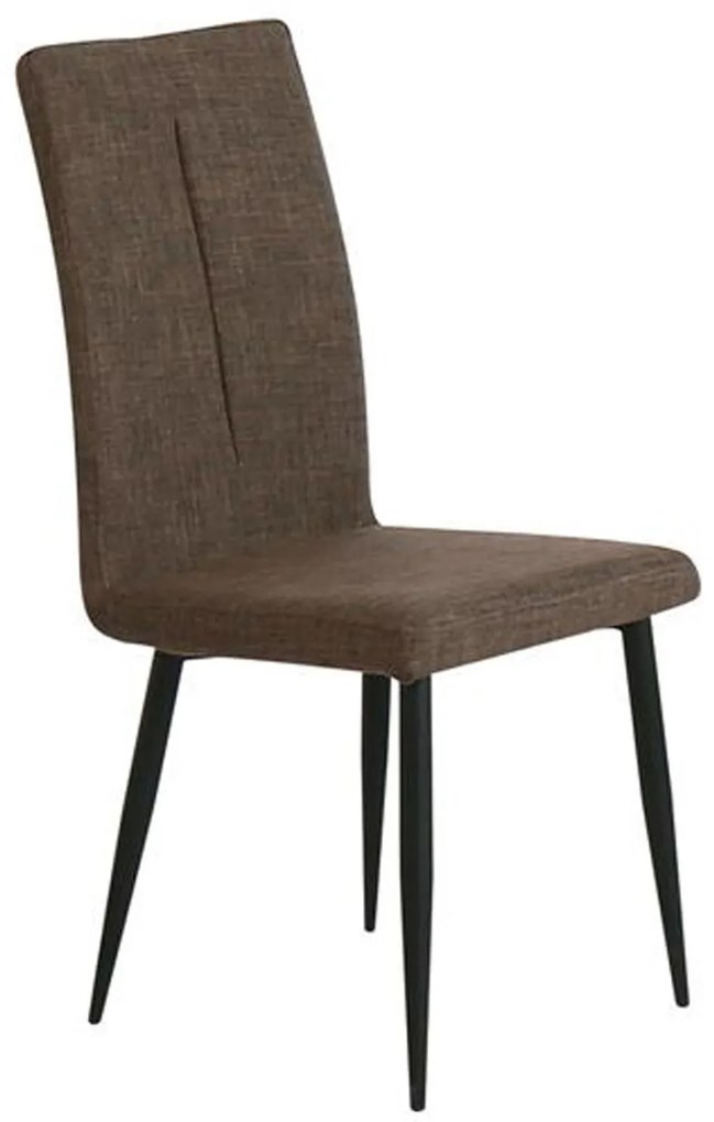 Καρέκλα Mina ΕΜ761,3 Dark Brown 43x48x97 cm Σετ 6τμχ Μέταλλο,Ύφασμα