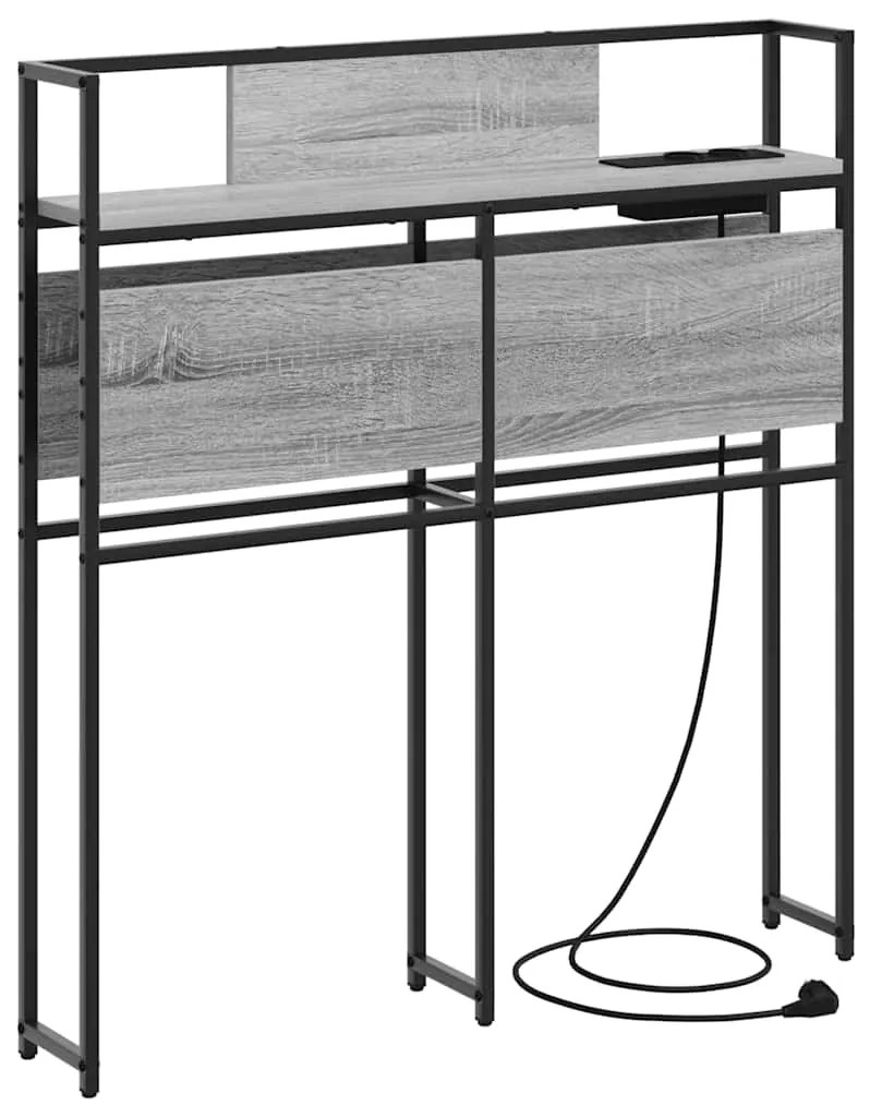 vidaXL Κεφαλάρι Αποθήκης Γκρι sonoma 80 cm Επεξεργασμένο ξύλο
