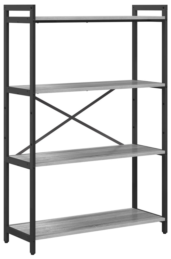 vidaXL Βιβλιοθήκη Γκρι sonoma 80 x 30 x 118 εκ Επεξεργασμένο ξύλο