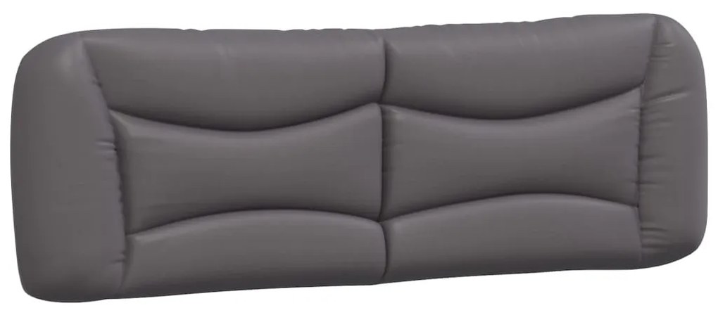 vidaXL Κρεβάτι με Στρώμα Γκρι 160x200 εκ. από Συνθετικό Δέρμα