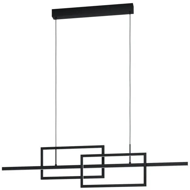 Κρεμαστό Φωτιστικό Οροφής LED 28W Μαύρο Dimmable 115cm Puebla 39797 Eglo-39797-Μαύρο 39797