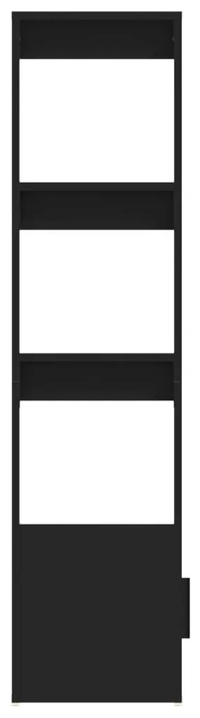 Ντουλάπι Μαύρο 80x30x119,5 εκ. από Επεξεργασμένο Ξύλο - Μαύρο