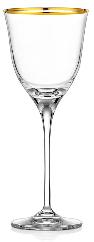 Ποτήρι Λευκόύ Κρασιού 240ml Χρυσή Ρίγα Sabina - RCR - 6 ΤΜΧ