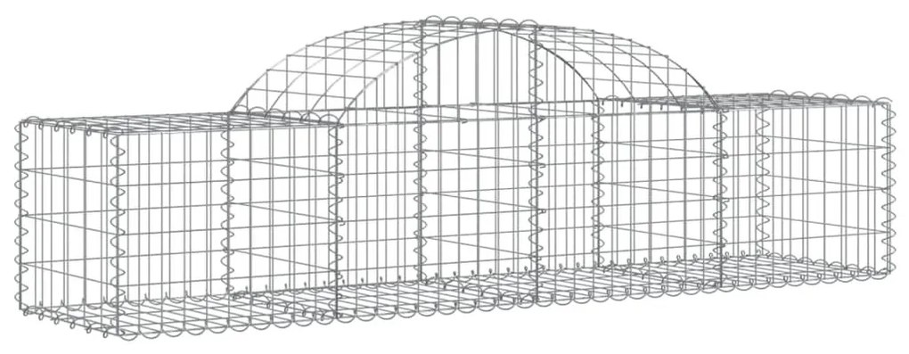 Συρματοκιβώτια Τοξωτά 20 τεμ. 200x50x40/60 εκ. Γαλβαν. Ατσάλι - Ασήμι