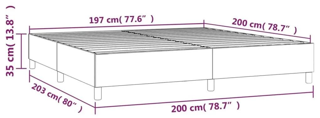 Πλαίσιο Κρεβατιού Boxspring Κρεμ 200x200 εκ. Υφασμάτινο - Κρεμ