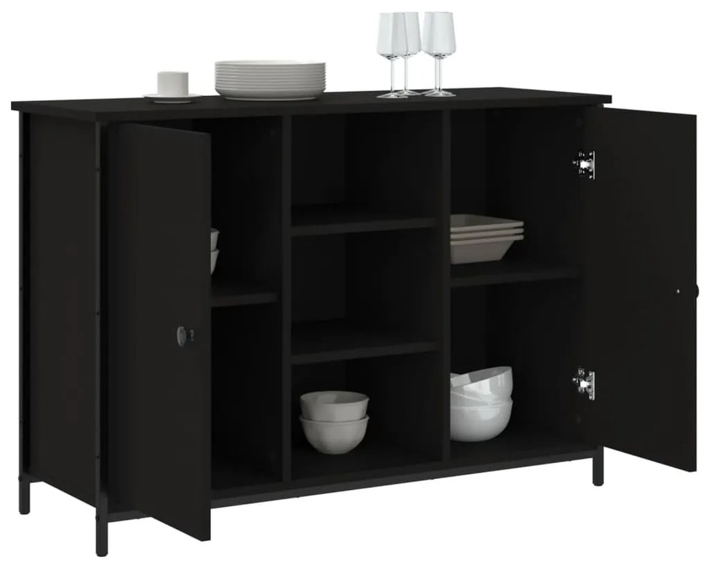 vidaXL Μπουφές Μαύρος 100 x 35 x 70 εκ. από Επεξεργασμένο Ξύλο