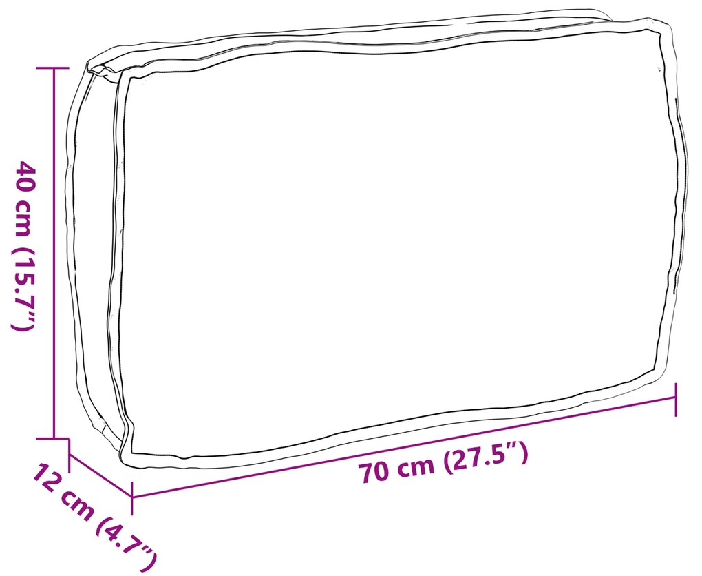vidaXL Μαξιλάρι Παλέτας για Πλάτη Μπεζ 70x40x12 εκ. Υφασμα Oxford