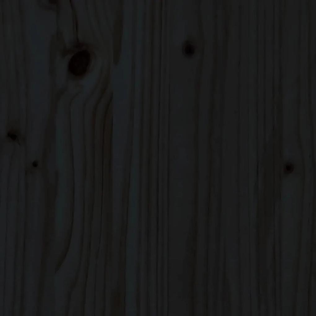 Ζαρντινιέρα Μαύρη 82,5 x 40 x 39 εκ. από Μασίφ Ξύλο Πεύκου - Μαύρο