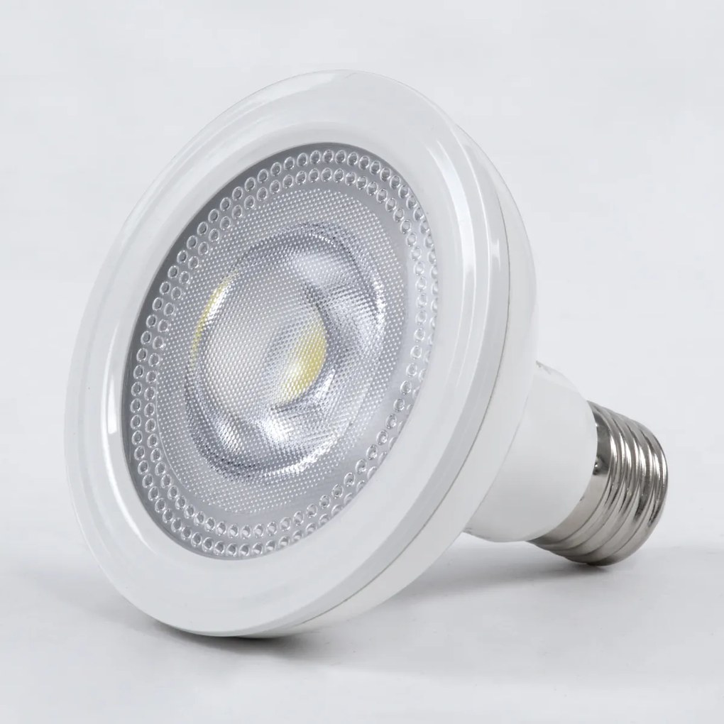 GloboStar® 60087 Λάμπα LED E27 PAR30 Σποτ 15W 1500lm 12° AC 220-240V IP20 Φ9.5 x Υ9.5cm Ψυχρό Λευκό 6000K - 3 Years Warranty