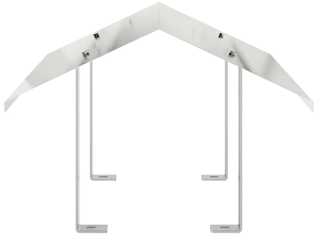 vidaXL Καπνοδόχος Ασημί 50 x 60 x 37 εκ Ανοξείδωτο ατσάλι