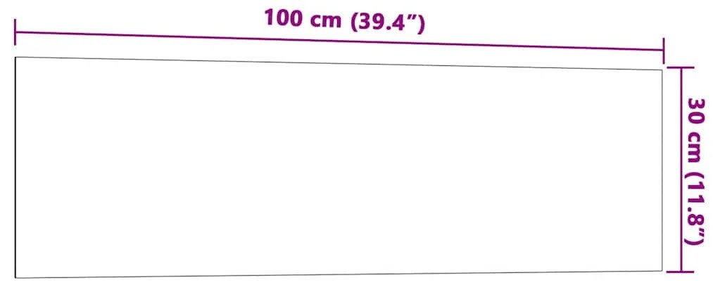 vidaXL Πίνακας Επιτοίχιος Μαγνητικός Λευκός 100 x 30 εκ. Ψημένο Γυαλί