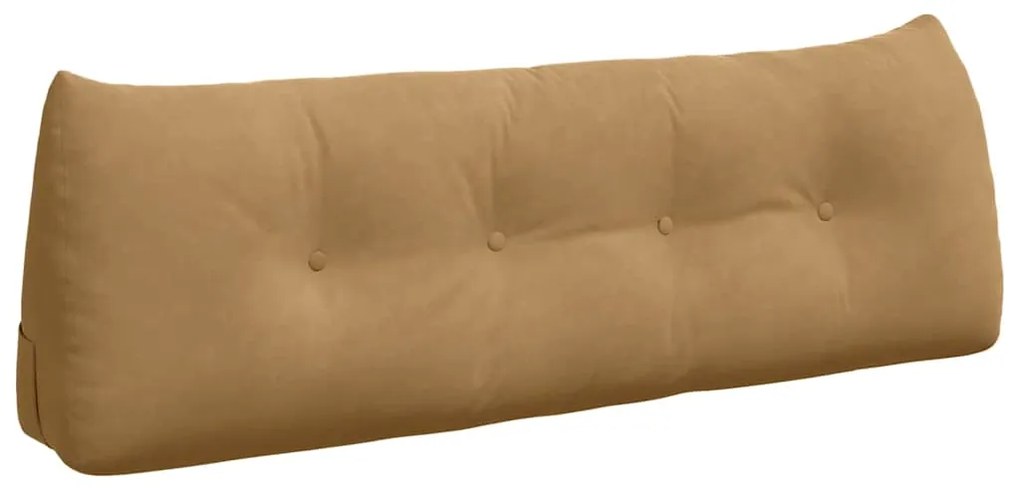 vidaXL Μαξιλάρι Πλάτης Καφέ 140 x 24 x 50 εκ Βελούδο