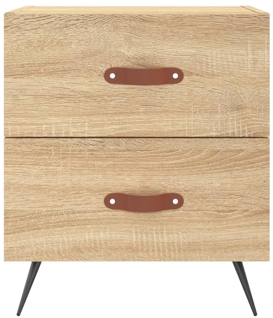vidaXL Κομοδίνα 2 τεμ. Sonoma Δρυς 40 x 35 x 47,5 εκ. Επεξεργ. Ξύλο