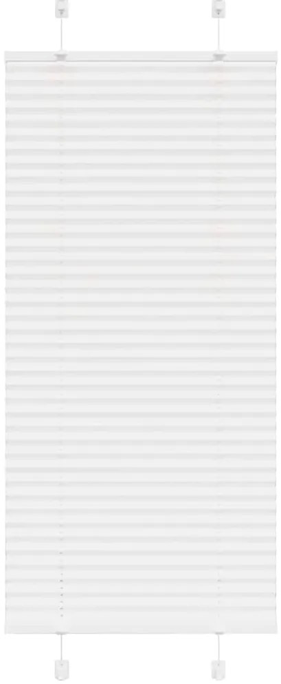 vidaXL Πλισέ περσίδα Λευκό 65x150 cm Πλάτος υφάσματος 64,4 cm