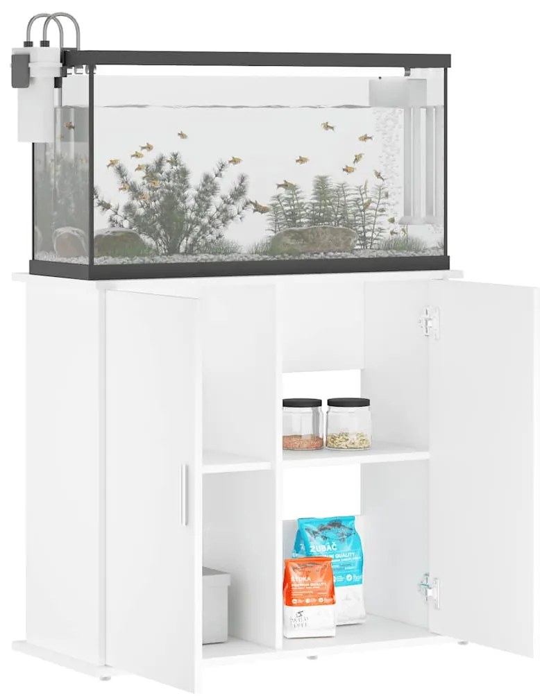 vidaXL Βάση Ενυδρείου Λευκή 81 x 36 x 73 εκ. από Επεξεργασμένο Ξύλο